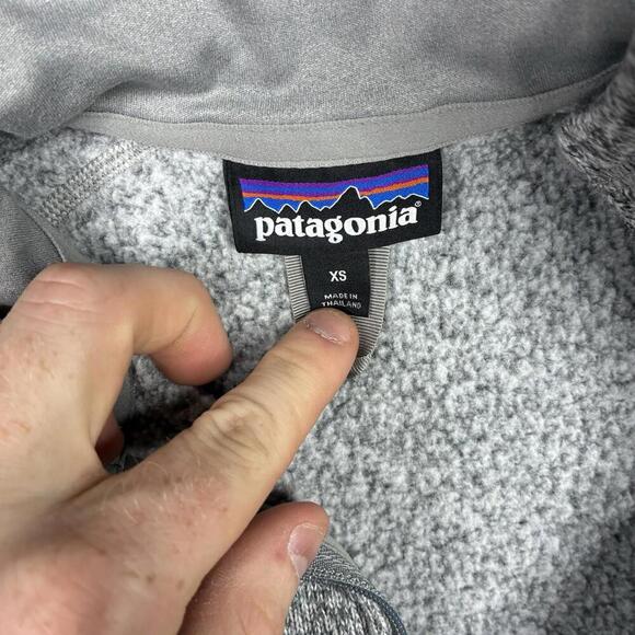 Patagonia Better Sweater Jacket Woman’s XS Gray Fleece 1/2 Zip Logo 25617 - Picture 2 of 8